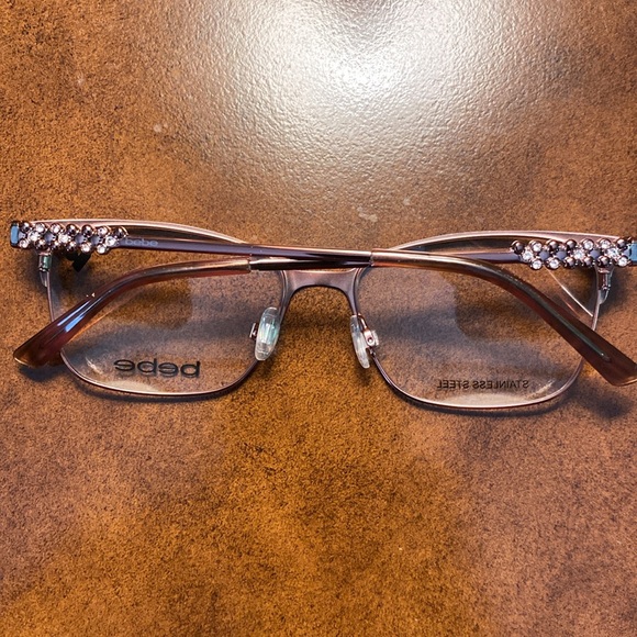 Bebe New Brown Glasses Semi-Rimless Design and free new BeBe crossbody bag main image 7